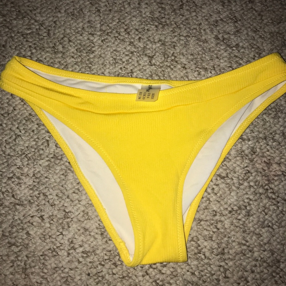 Yellow bikini bottoms